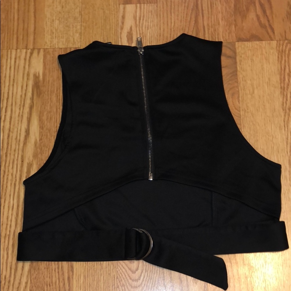 Forever 21 zipper crop top